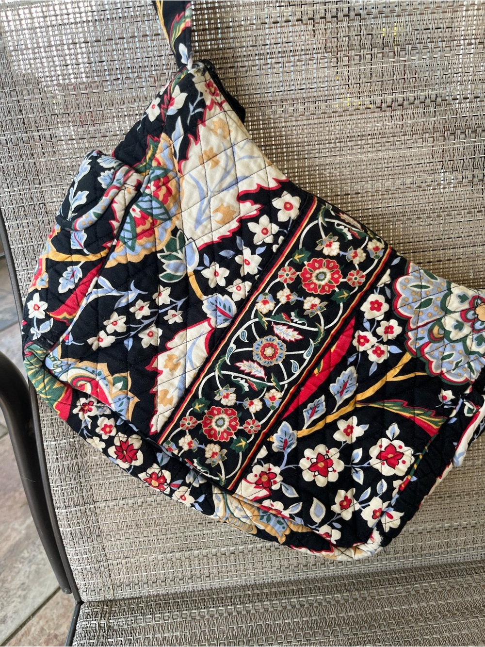 Vera Bradley Quilted Crossbody with Blue, Red, Green Pattern